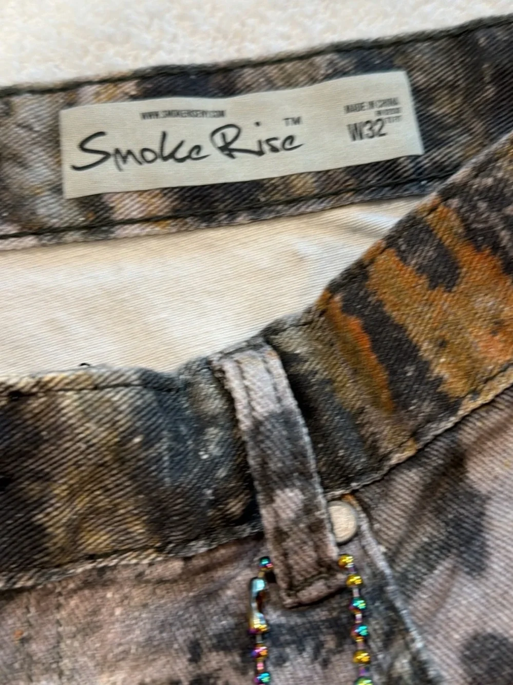 Smoke Rise Men's Cargo Shorts in Multicolor Camo